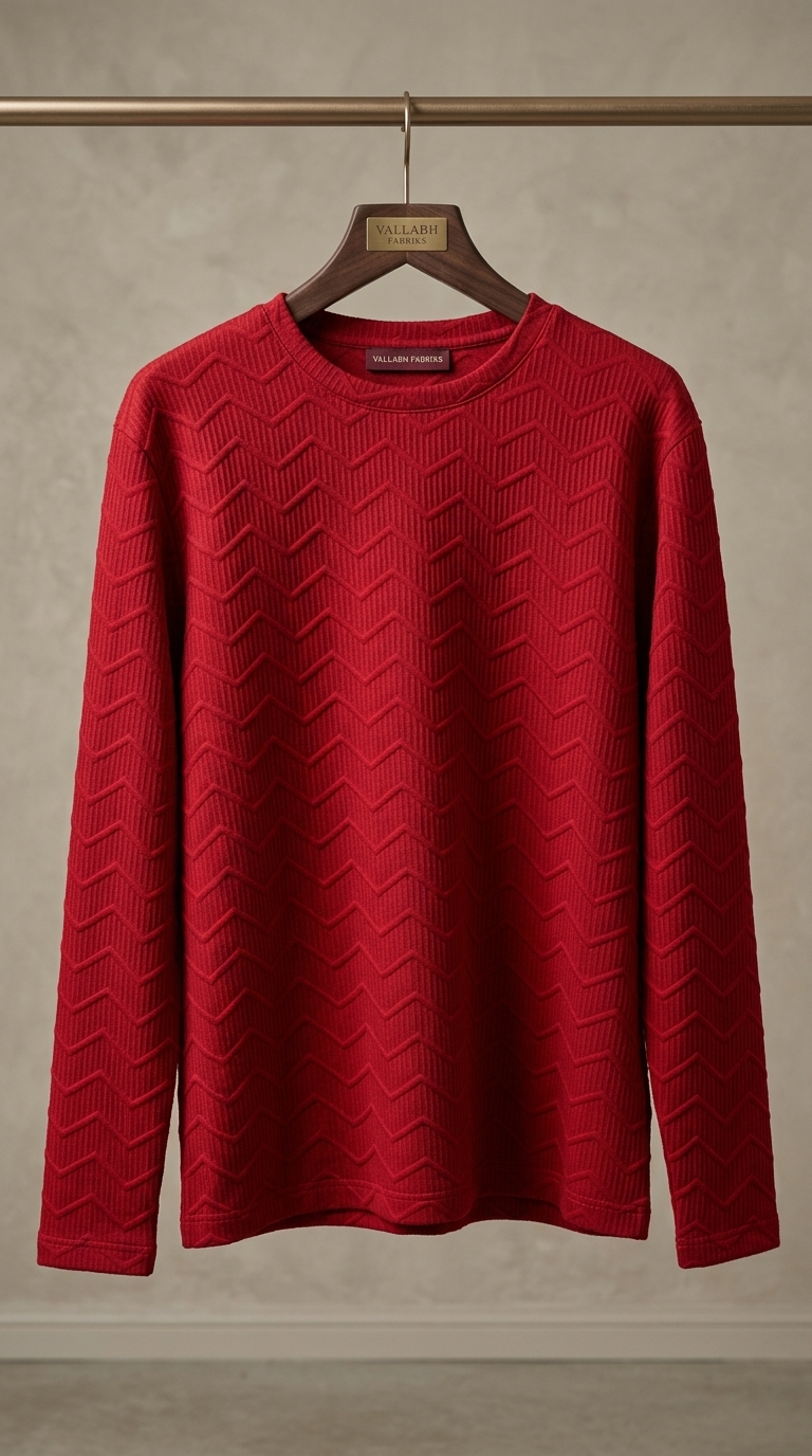 Red Textured Sweater